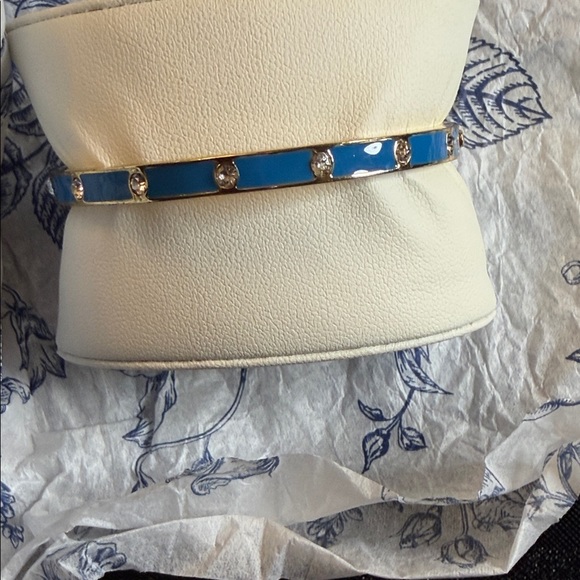 kate spade Jewelry - kate spade Blue Enamel Bangle with Crystal Accents